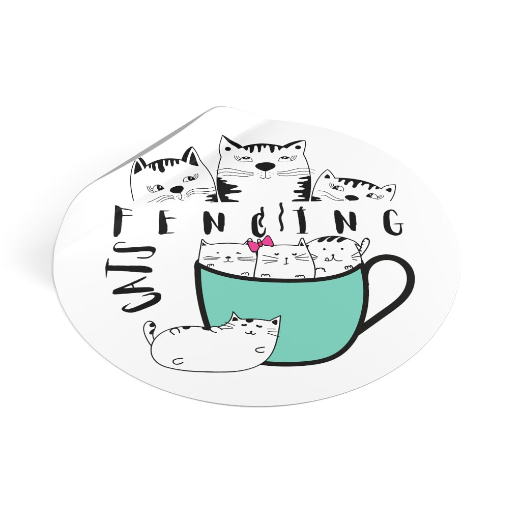 Kittens, Cats and Fencing Sticker