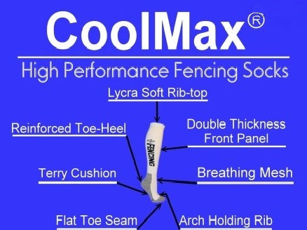 Socks-Cool Max High Performance Fencing Socks