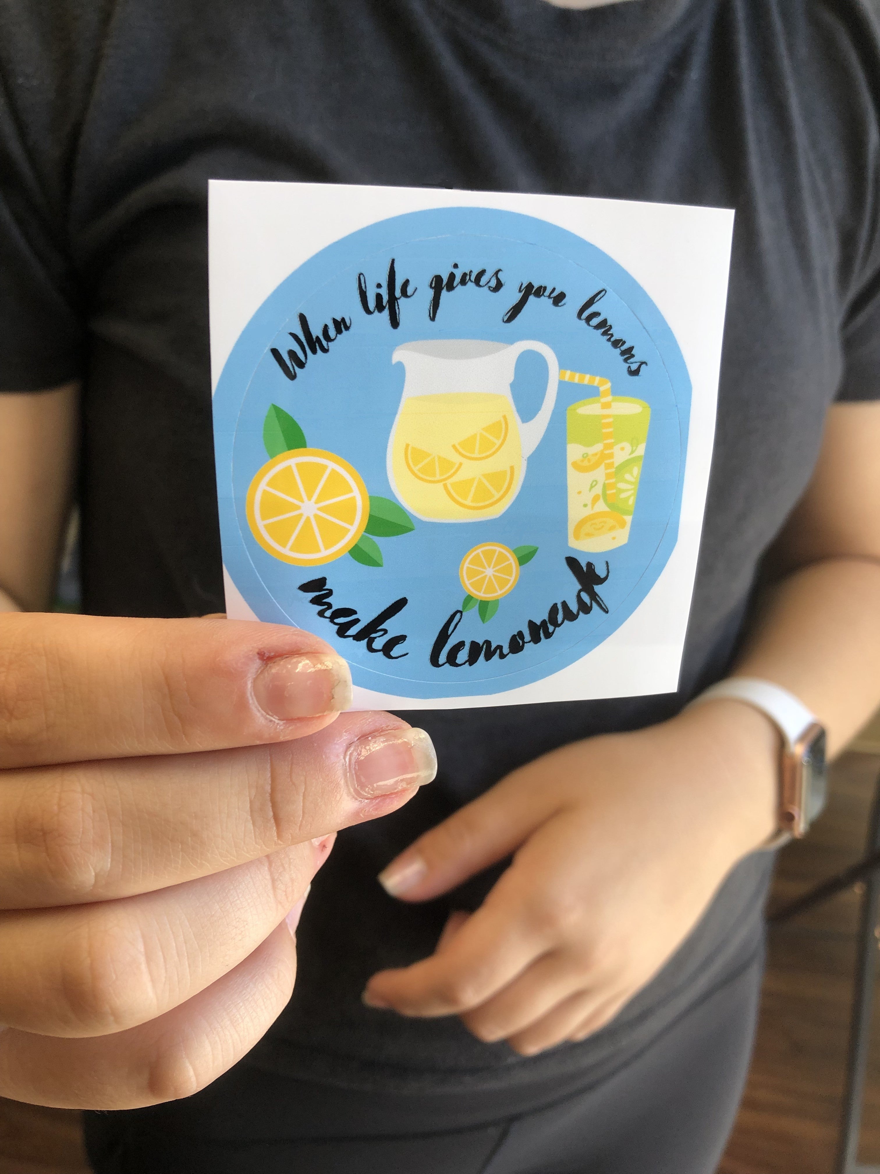 When life hands you lemons make lemonade Sticker