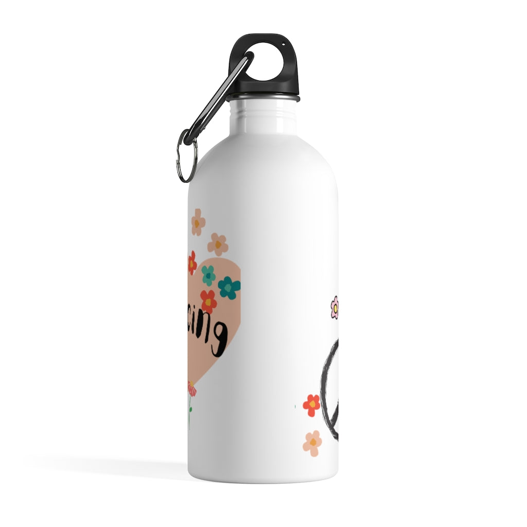 Peace Love and Fencing Stainless Steel Water Bottle