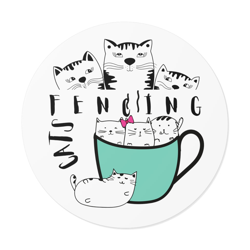 Kittens, Cats and Fencing Sticker