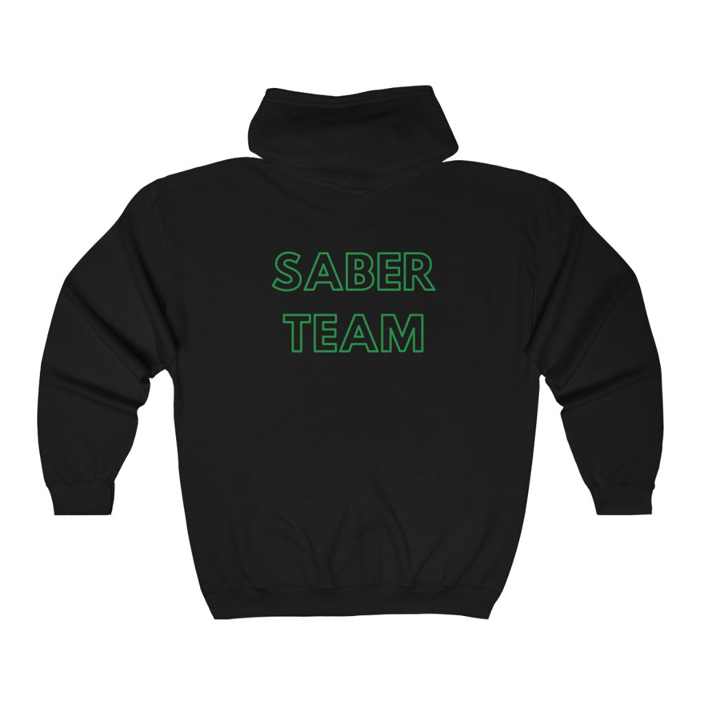 PDX Saber Team Unisex Full Zip Hooded Sweatshirt