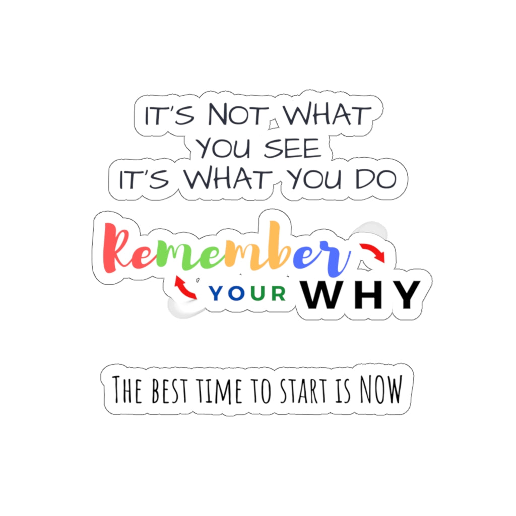 Remember Your Why-It's Not What You See It's What You Do-The Best TimeTo Start Is Now -  3 Pack Motivation Stickers