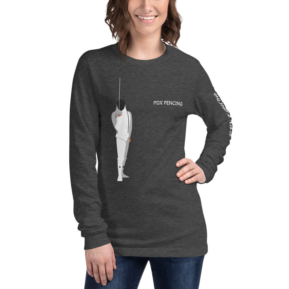 The Fencer On Guard - Unisex Long Sleeve Comfy Cotton Tee