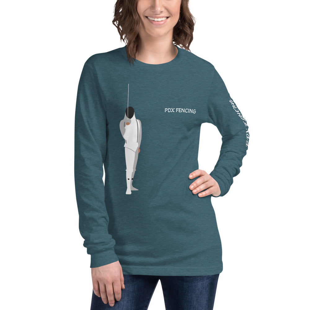 The Fencer On Guard - Unisex Long Sleeve Comfy Cotton Tee